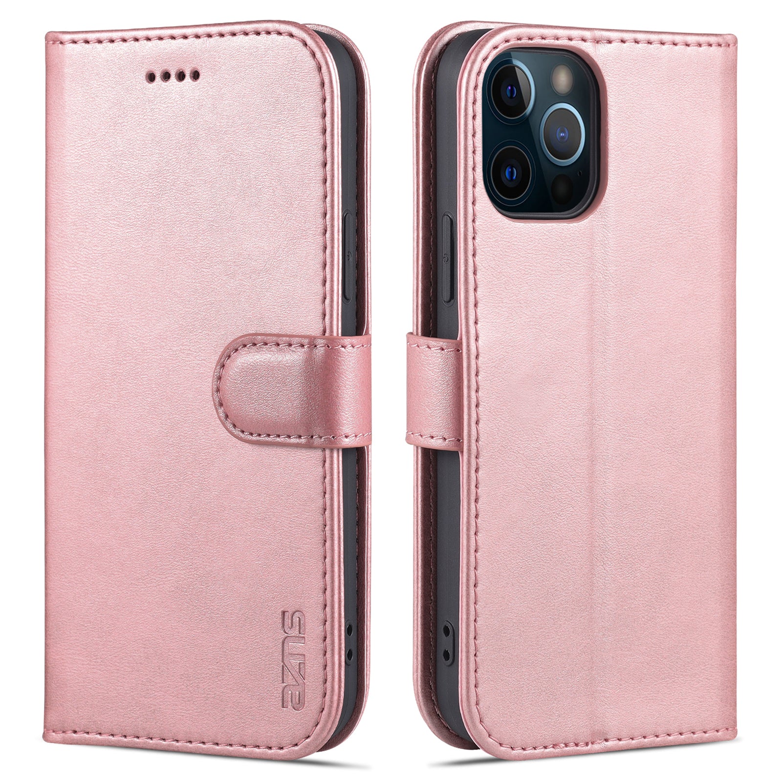 AZNS Leather Folio Flip Wallet Stand Design Perfect Protection Phone Shell for iPhone 13 Pro Max 6.7 inch
