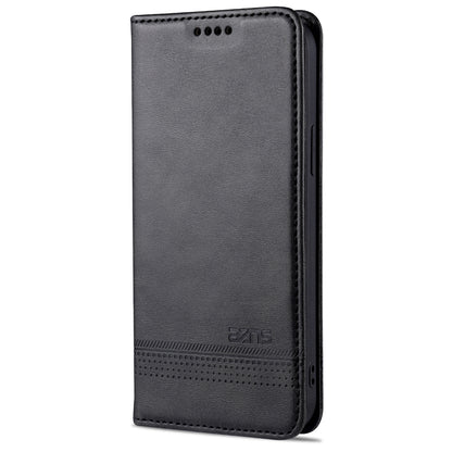 AZNS Shockproof Auto-absorbed Wallet Design PU Leather Folio Flip Phone Cover for iPhone 13 Pro 6.1 inch