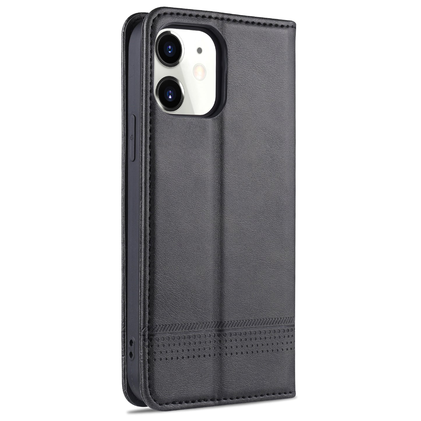 AZNS Shockproof Auto-absorbed Wallet Design PU Leather Folio Flip Phone Cover for iPhone 13 Pro 6.1 inch