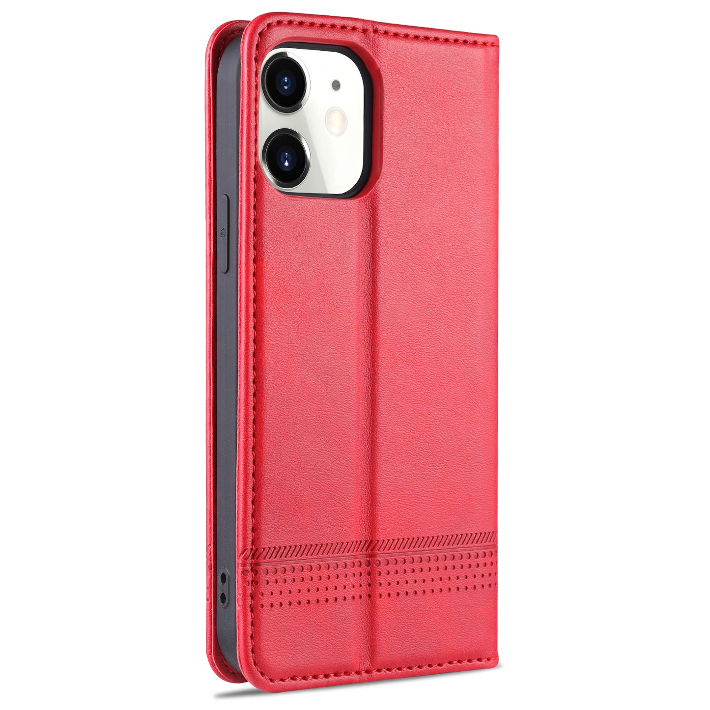 AZNS Shockproof Auto-absorbed Wallet Design PU Leather Folio Flip Phone Cover for iPhone 13 Pro 6.1 inch