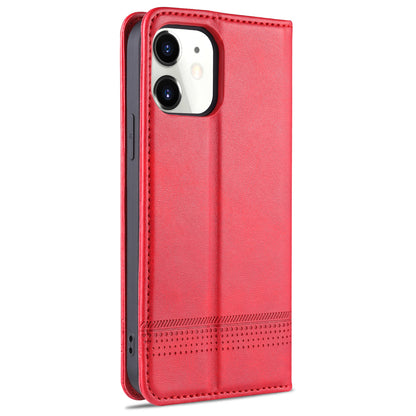 AZNS Shockproof Auto-absorbed Wallet Design PU Leather Folio Flip Phone Cover for iPhone 13 Pro 6.1 inch