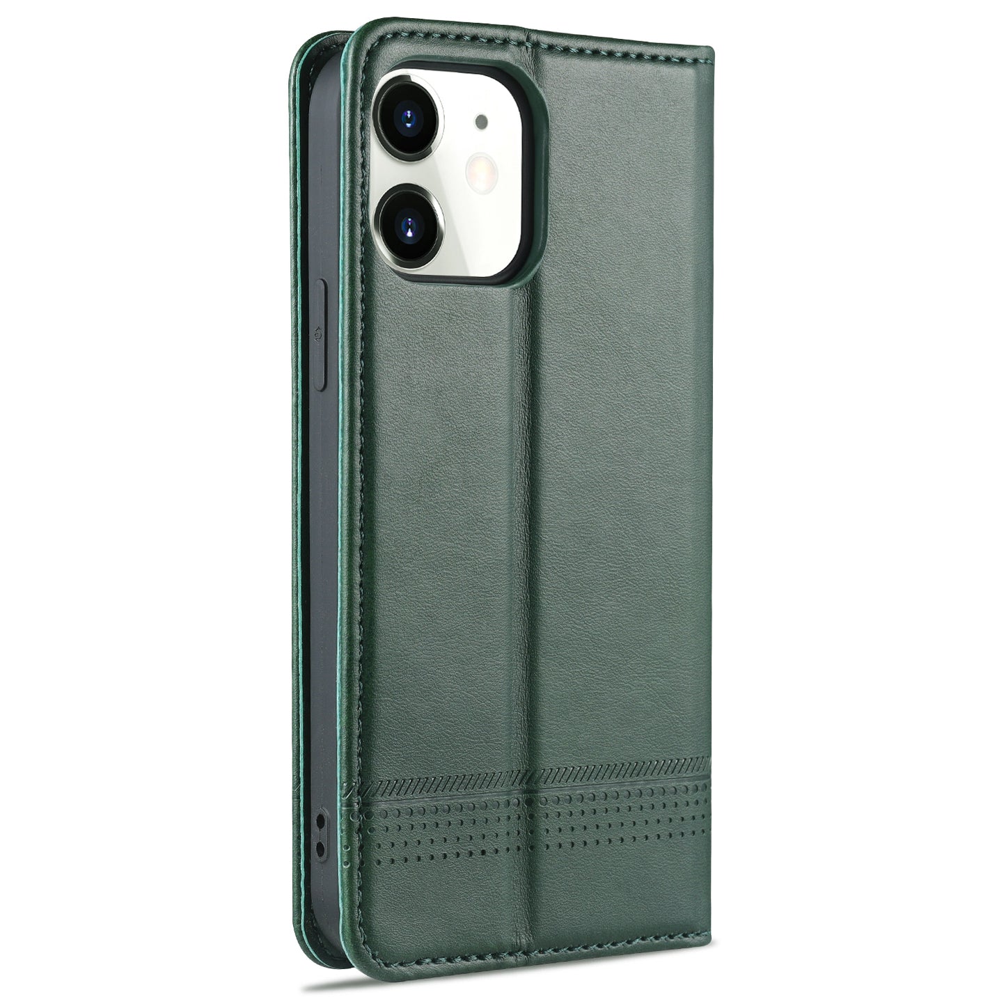 AZNS Shockproof Auto-absorbed Wallet Design PU Leather Folio Flip Phone Cover for iPhone 13 Pro 6.1 inch