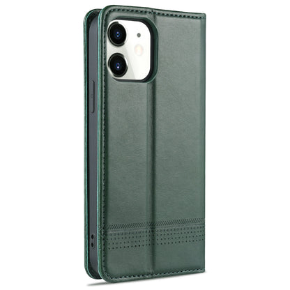 AZNS Shockproof Auto-absorbed Wallet Design PU Leather Folio Flip Phone Cover for iPhone 13 Pro 6.1 inch