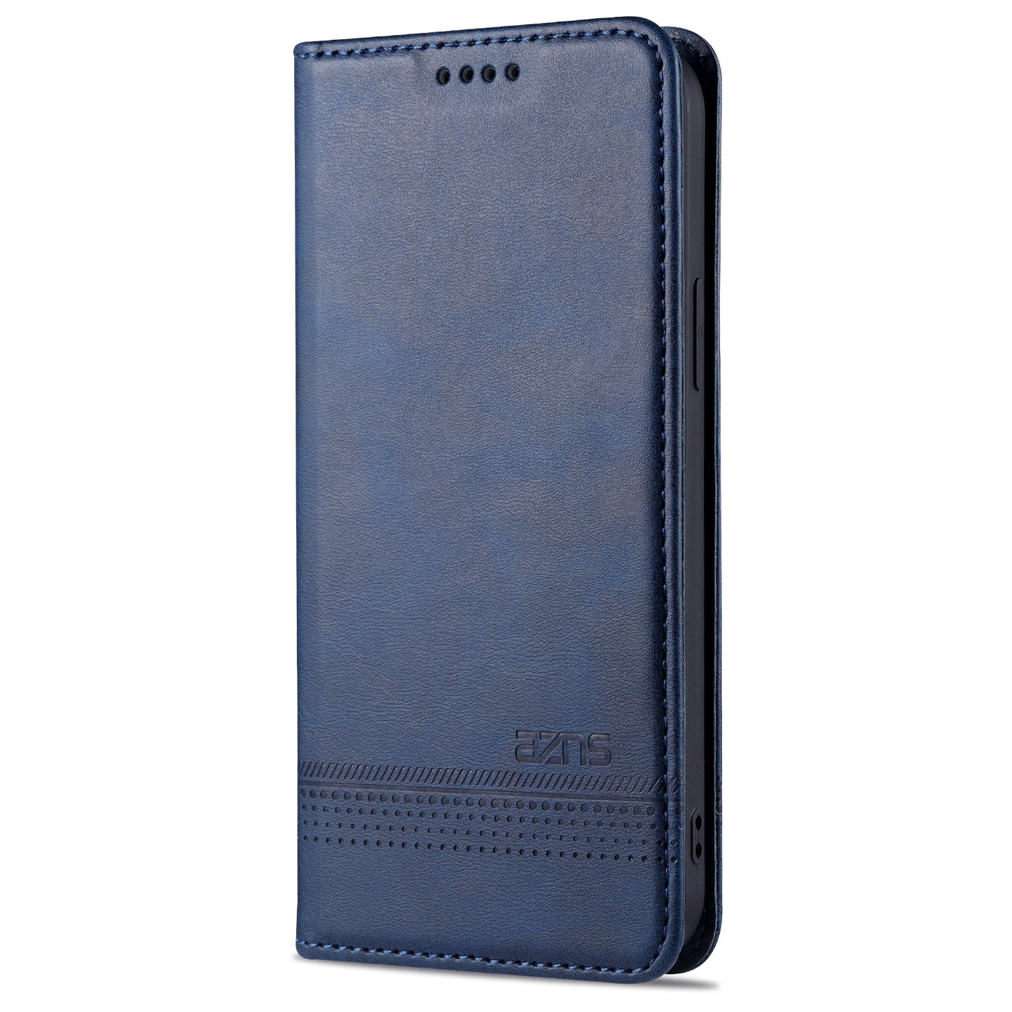 AZNS Shockproof Auto-absorbed Wallet Design PU Leather Folio Flip Phone Cover for iPhone 13 Pro 6.1 inch