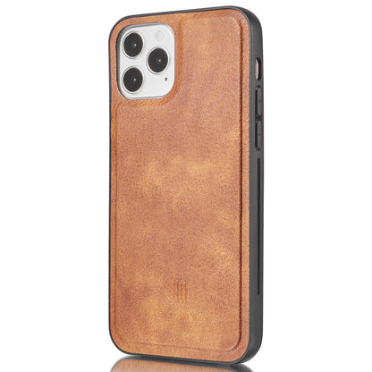 DG.MING For iPhone 13 Pro 6.1 inch Drop-resistant Anti-scratch Split Leather Wallet Detachable 2-in-1 Phone Shell