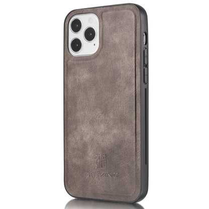 DG.MING For iPhone 13 Pro 6.1 inch Drop-resistant Anti-scratch Split Leather Wallet Detachable 2-in-1 Phone Shell