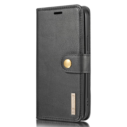 DG.MING For iPhone 13 Pro Max 6.7 inch Comfortable Hand Feeling Anti-scratch Split Leather Wallet Design Detachable 2-in-1 Phone Cover