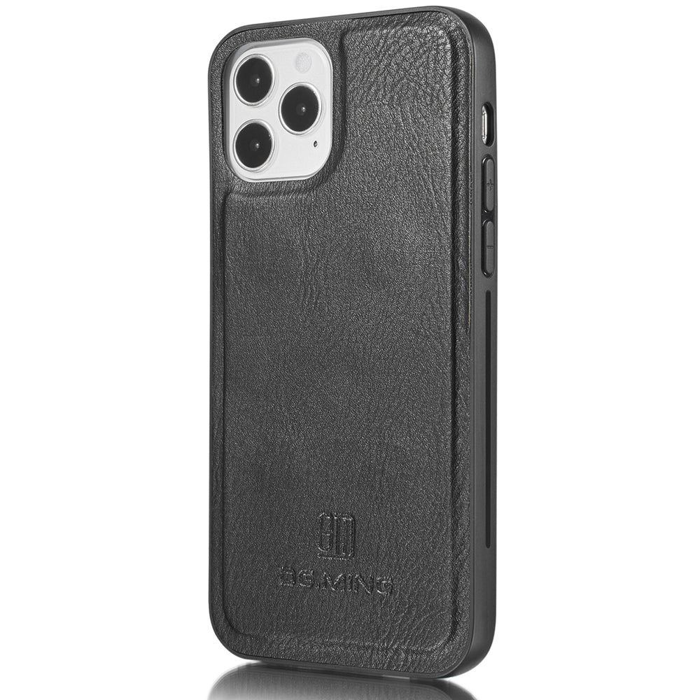 DG.MING For iPhone 13 Pro Max 6.7 inch Comfortable Hand Feeling Anti-scratch Split Leather Wallet Design Detachable 2-in-1 Phone Cover