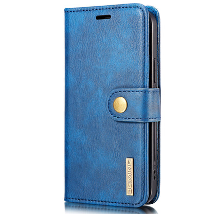 DG.MING For iPhone 13 Pro Max 6.7 inch Comfortable Hand Feeling Anti-scratch Split Leather Wallet Design Detachable 2-in-1 Phone Cover