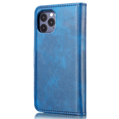 DG.MING For iPhone 13 Pro Max 6.7 inch Comfortable Hand Feeling Anti-scratch Split Leather Wallet Design Detachable 2-in-1 Phone Cover