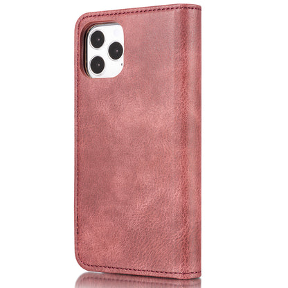 DG.MING For iPhone 13 Pro Max 6.7 inch Comfortable Hand Feeling Anti-scratch Split Leather Wallet Design Detachable 2-in-1 Phone Cover
