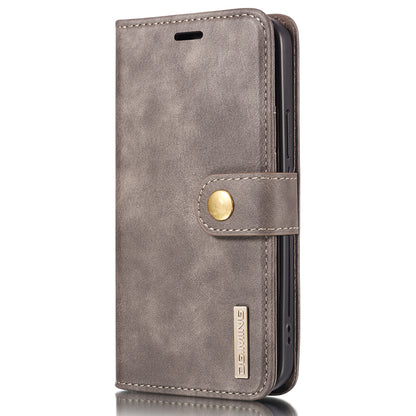 DG.MING For iPhone 13 Pro Max 6.7 inch Comfortable Hand Feeling Anti-scratch Split Leather Wallet Design Detachable 2-in-1 Phone Cover