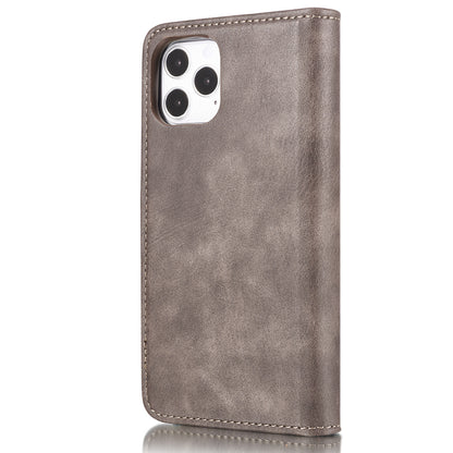 DG.MING For iPhone 13 Pro Max 6.7 inch Comfortable Hand Feeling Anti-scratch Split Leather Wallet Design Detachable 2-in-1 Phone Cover