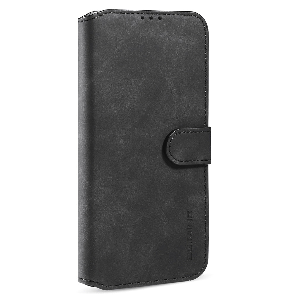 DG.MING Wallet Stand Design Retro Style Full Protection Leather Cover with Strap for iPhone 13 Pro 6.1 inch
