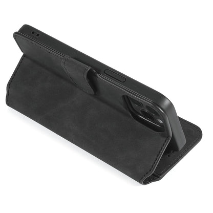 DG.MING Wallet Stand Design Retro Style Full Protection Leather Cover with Strap for iPhone 13 Pro 6.1 inch