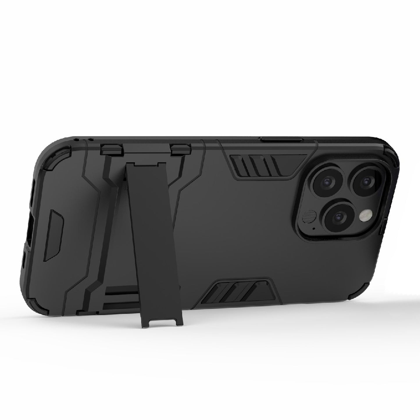Shockproof 2 in 1 Hybrid Hard PC Flexible TPU Protective Case with Kickstand for iPhone 13 Pro 6.1 inch