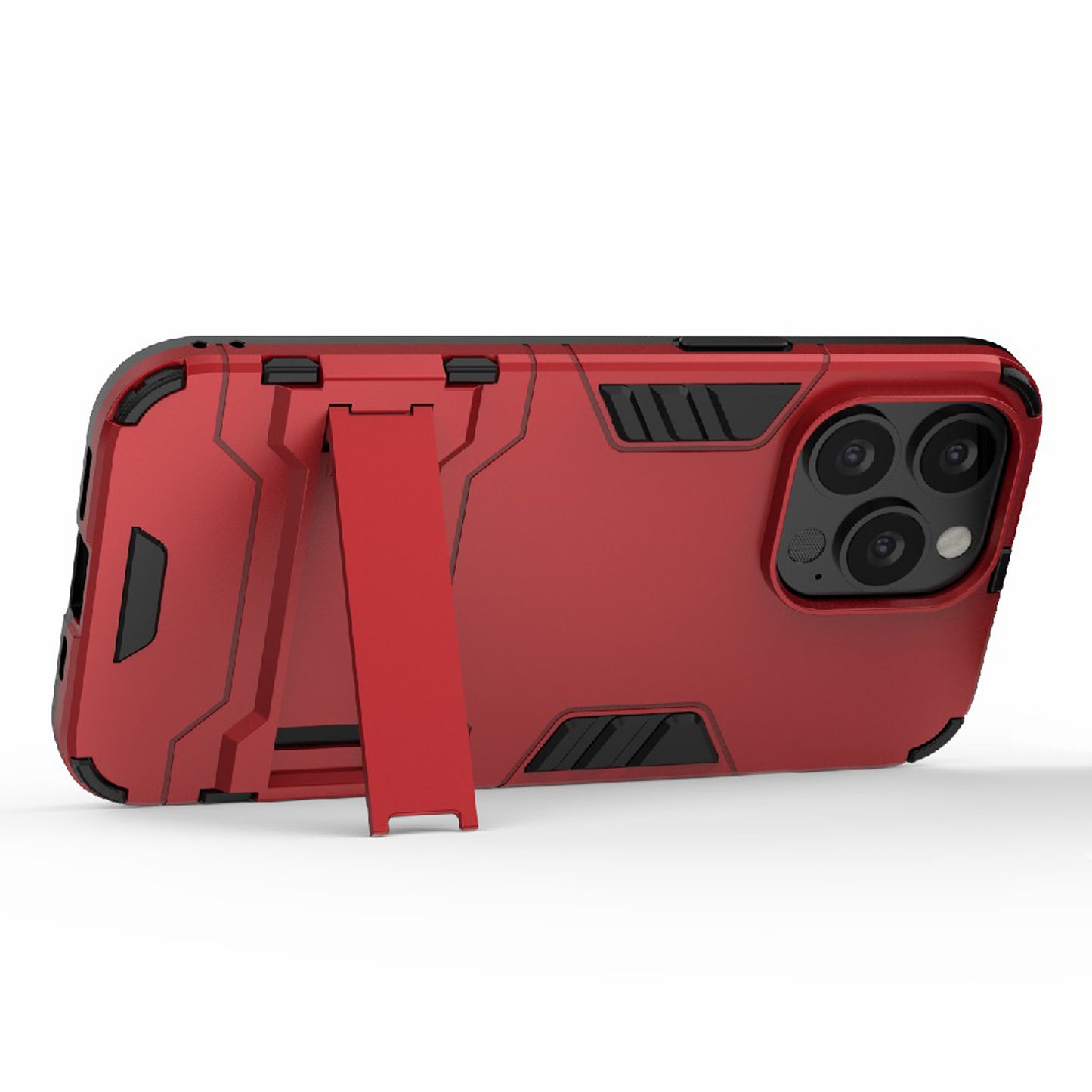 Shockproof 2 in 1 Hybrid Hard PC Flexible TPU Protective Case with Kickstand for iPhone 13 Pro 6.1 inch