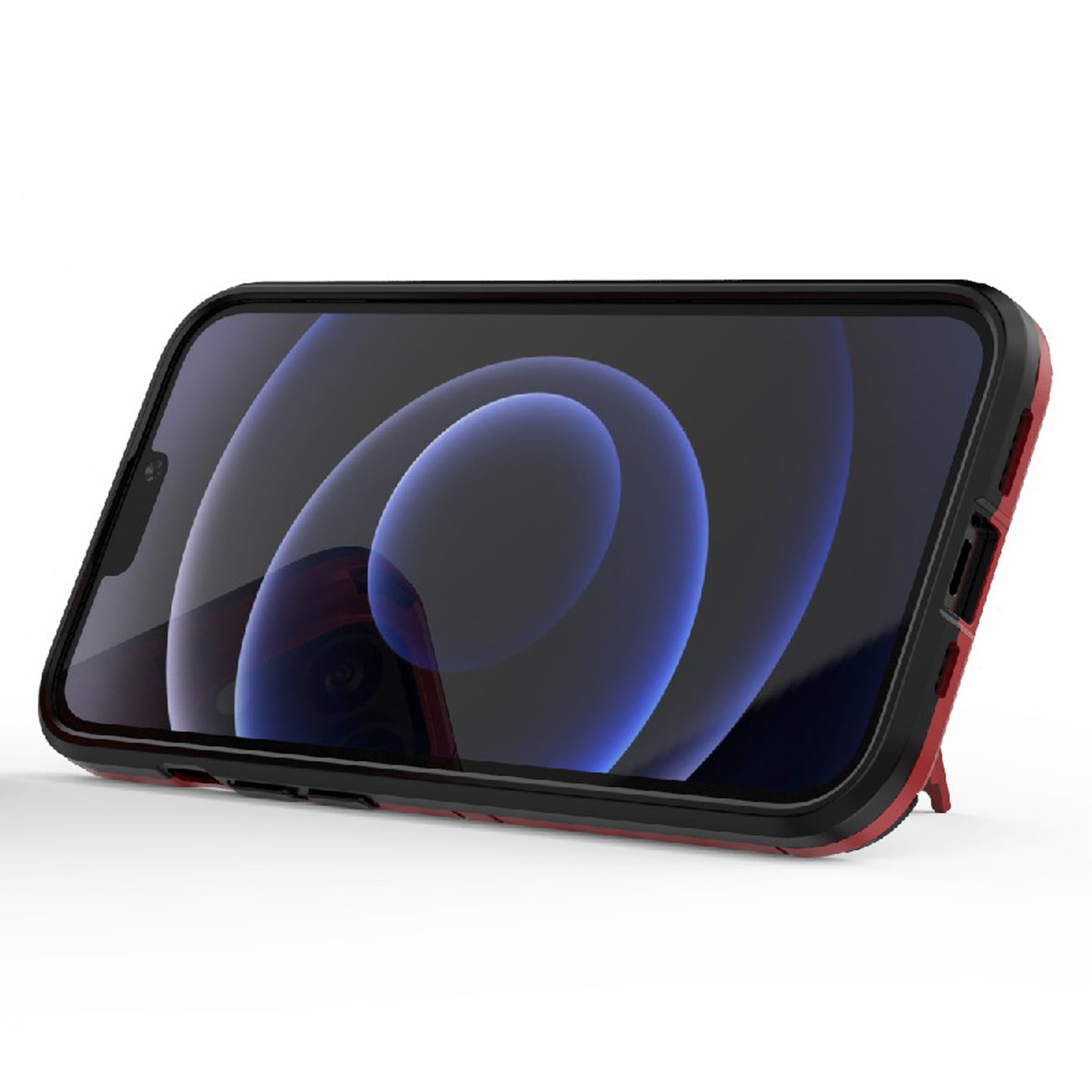 Shockproof 2 in 1 Hybrid Hard PC Flexible TPU Protective Case with Kickstand for iPhone 13 Pro 6.1 inch