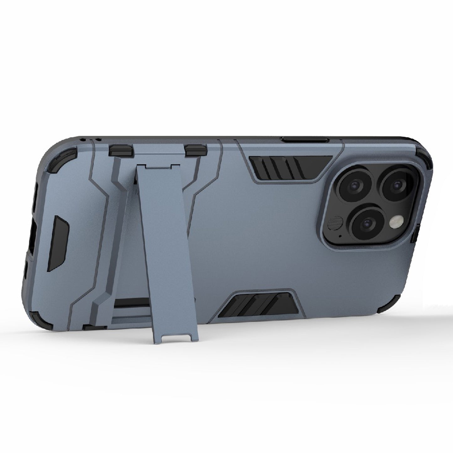 Shockproof 2 in 1 Hybrid Hard PC Flexible TPU Protective Case with Kickstand for iPhone 13 Pro 6.1 inch