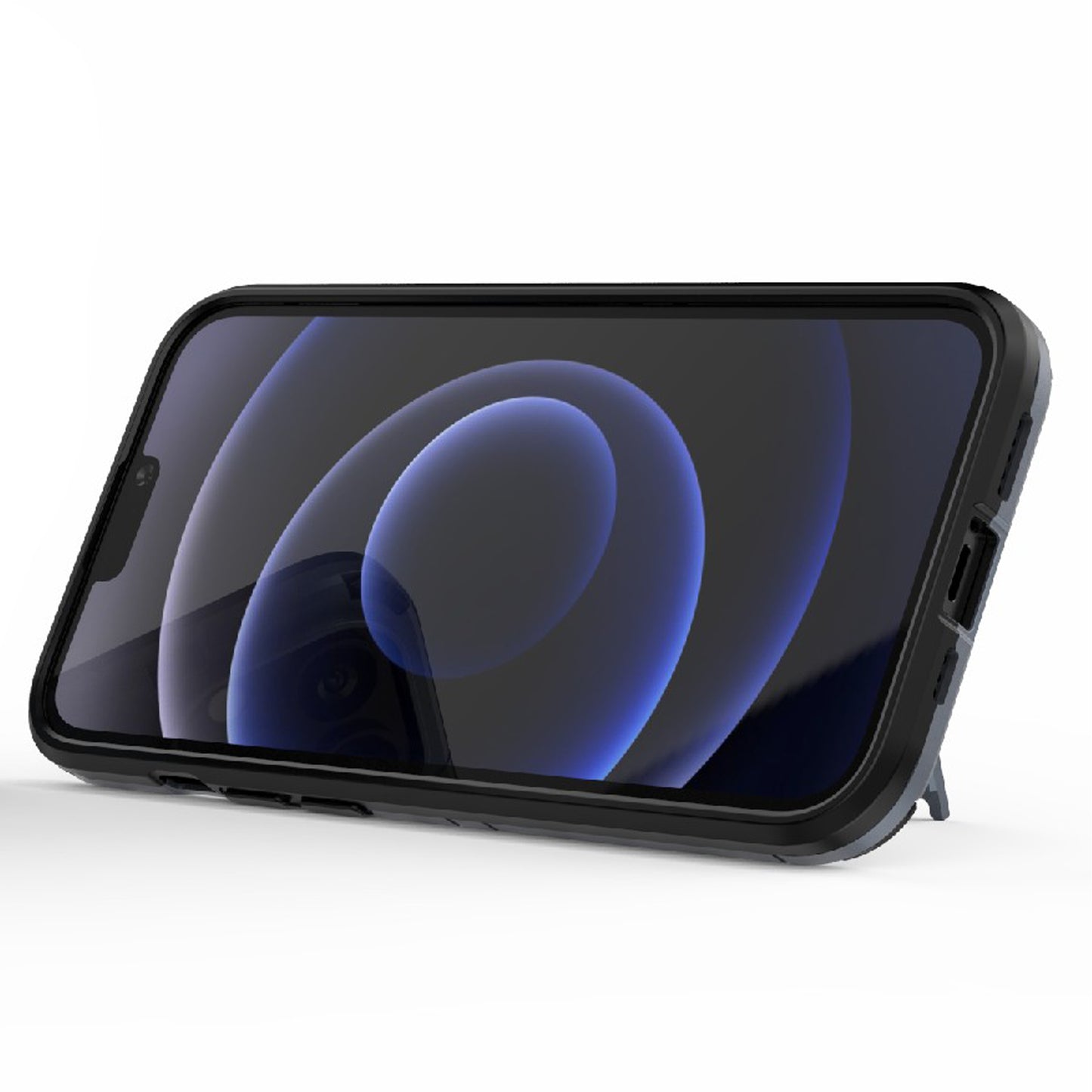 Shockproof 2 in 1 Hybrid Hard PC Flexible TPU Protective Case with Kickstand for iPhone 13 Pro 6.1 inch