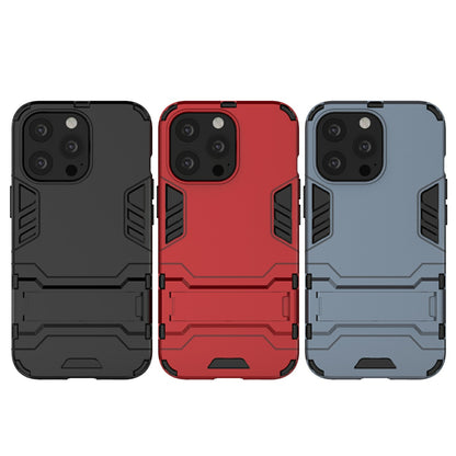 Shockproof 2 in 1 Hybrid Hard PC Flexible TPU Protective Case with Kickstand for iPhone 13 Pro 6.1 inch