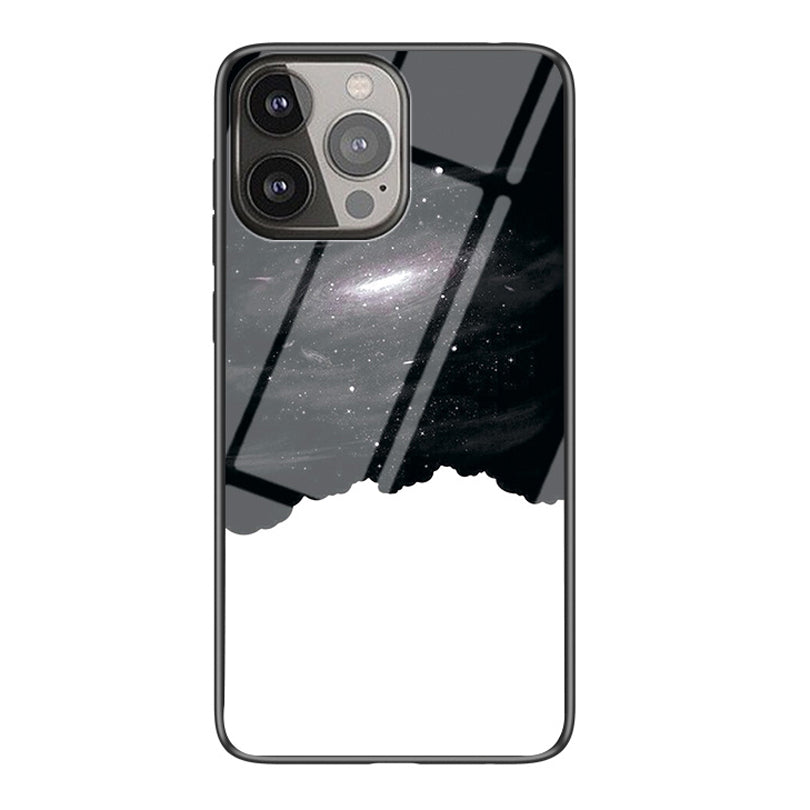 Cool Starry Sky Design Scratch-Resistant Tempered Glass Back Cover Case for iPhone 13 Pro 6.1 inch
