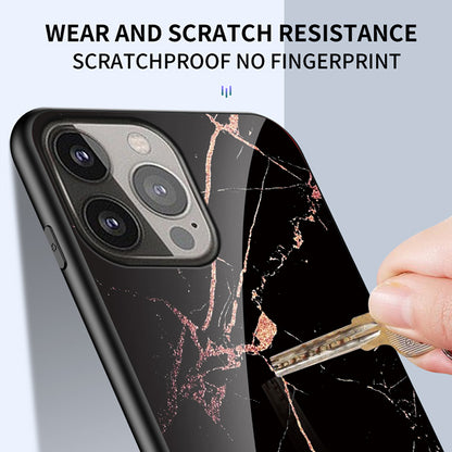 Stylish Marble Design Premium Tempered Glass Hybrid Shockproof Protection Impact Cover for iPhone 13 Pro Max 6.7 inch
