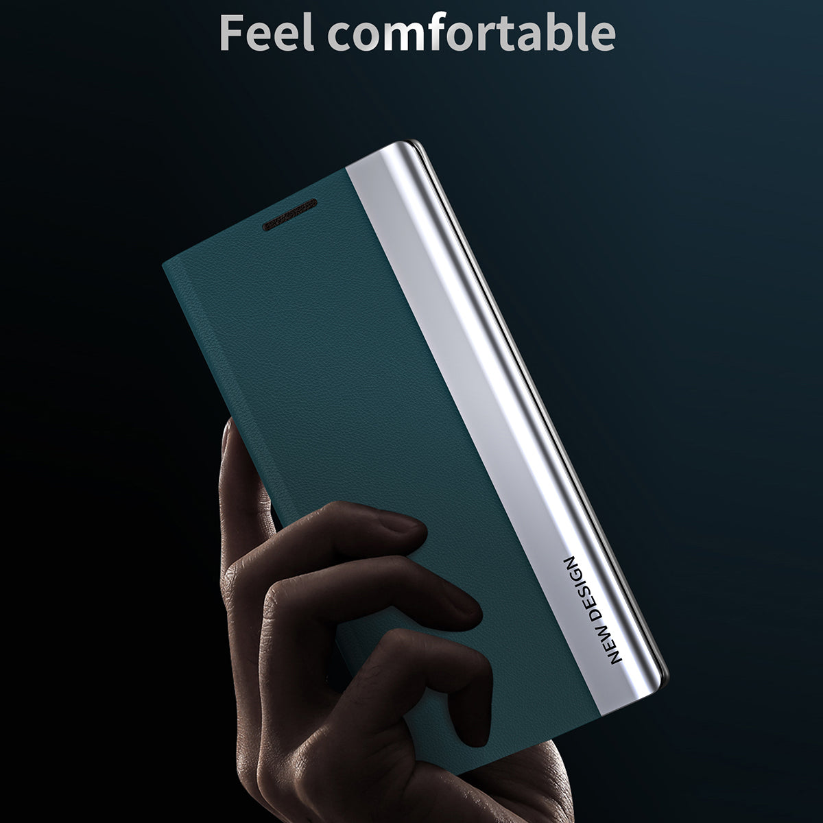 Full Coverage Strong Magnet Leather with PC Inner Folio Flip Plated Stand Case for iPhone 13 Pro Max 6.7 inch
