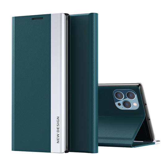 Magnetic Absorption Anti-Shock Folio Flip Plated Leather Stand Case for iPhone 13 Pro 6.1 inch