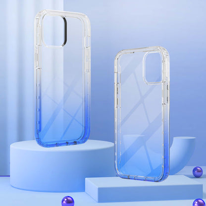 TPU + PC Combo Transparent LA1 Series Gradient 3-in-1 Hybrid Case with Built-in PET Screen Protector for iPhone 13 Pro 6.1 inch