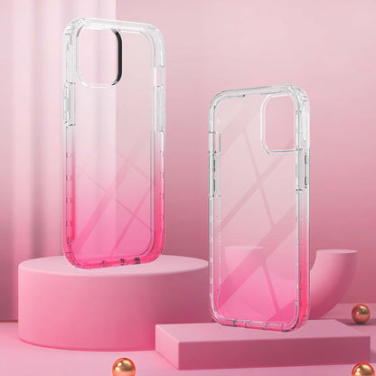 TPU + PC Combo Transparent LA1 Series Gradient 3-in-1 Hybrid Case with Built-in PET Screen Protector for iPhone 13 Pro 6.1 inch