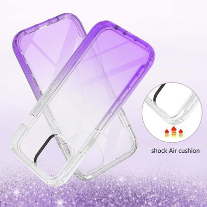 TPU + PC Combo Transparent LA1 Series Gradient 3-in-1 Hybrid Case with Built-in PET Screen Protector for iPhone 13 Pro 6.1 inch