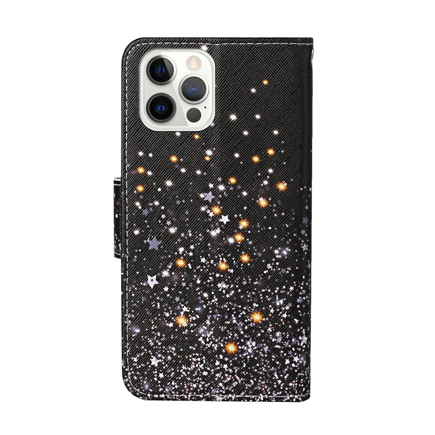 Pattern Printing Leather Phone Wallet Cover Stand Case with Strap for iPhone 13 Pro 6.1 inch