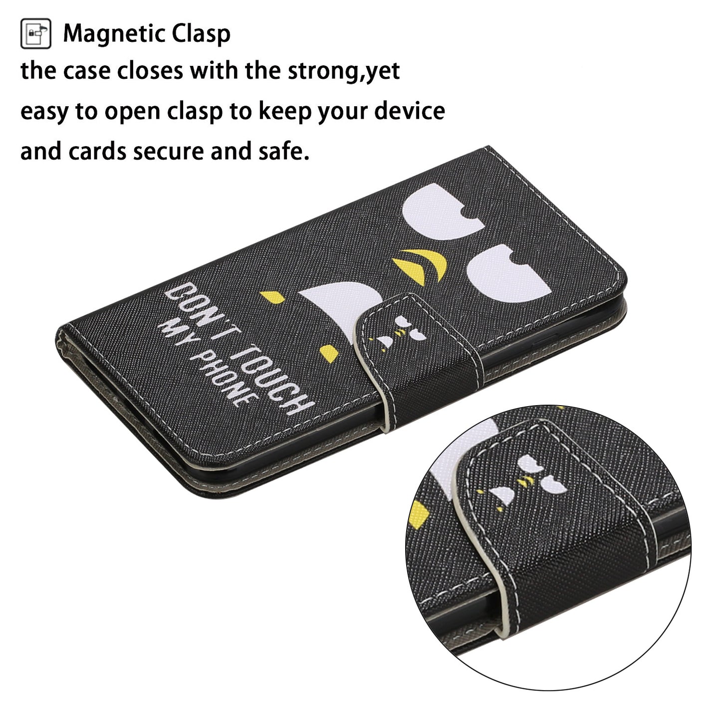 Pattern Printing Leather Phone Wallet Cover Stand Case with Strap for iPhone 13 Pro 6.1 inch