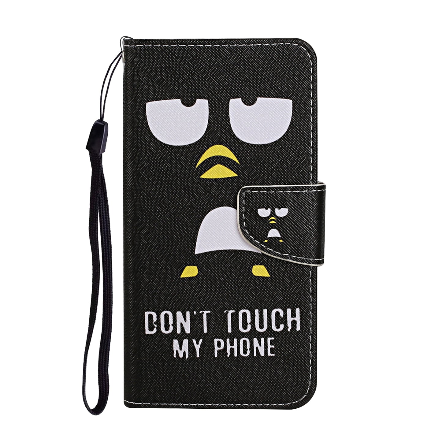 Pattern Printing Leather Phone Wallet Cover Stand Case with Strap for iPhone 13 Pro 6.1 inch