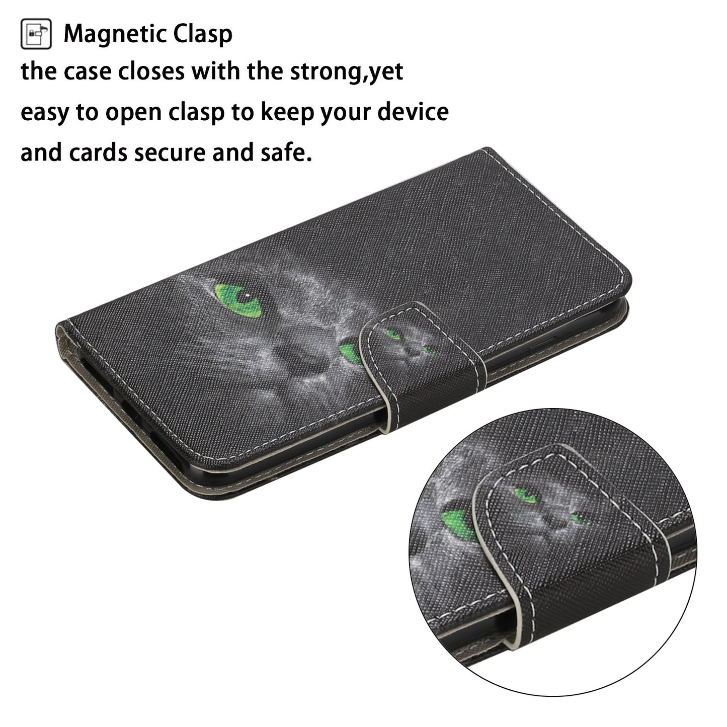 Pattern Printing Leather Phone Wallet Cover Stand Case with Strap for iPhone 13 Pro 6.1 inch