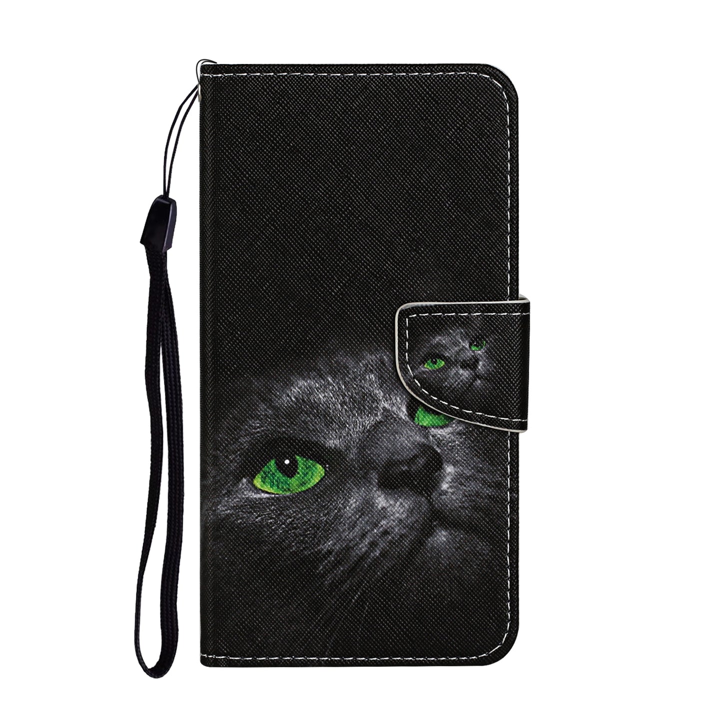 Pattern Printing Leather Phone Wallet Cover Stand Case with Strap for iPhone 13 Pro 6.1 inch