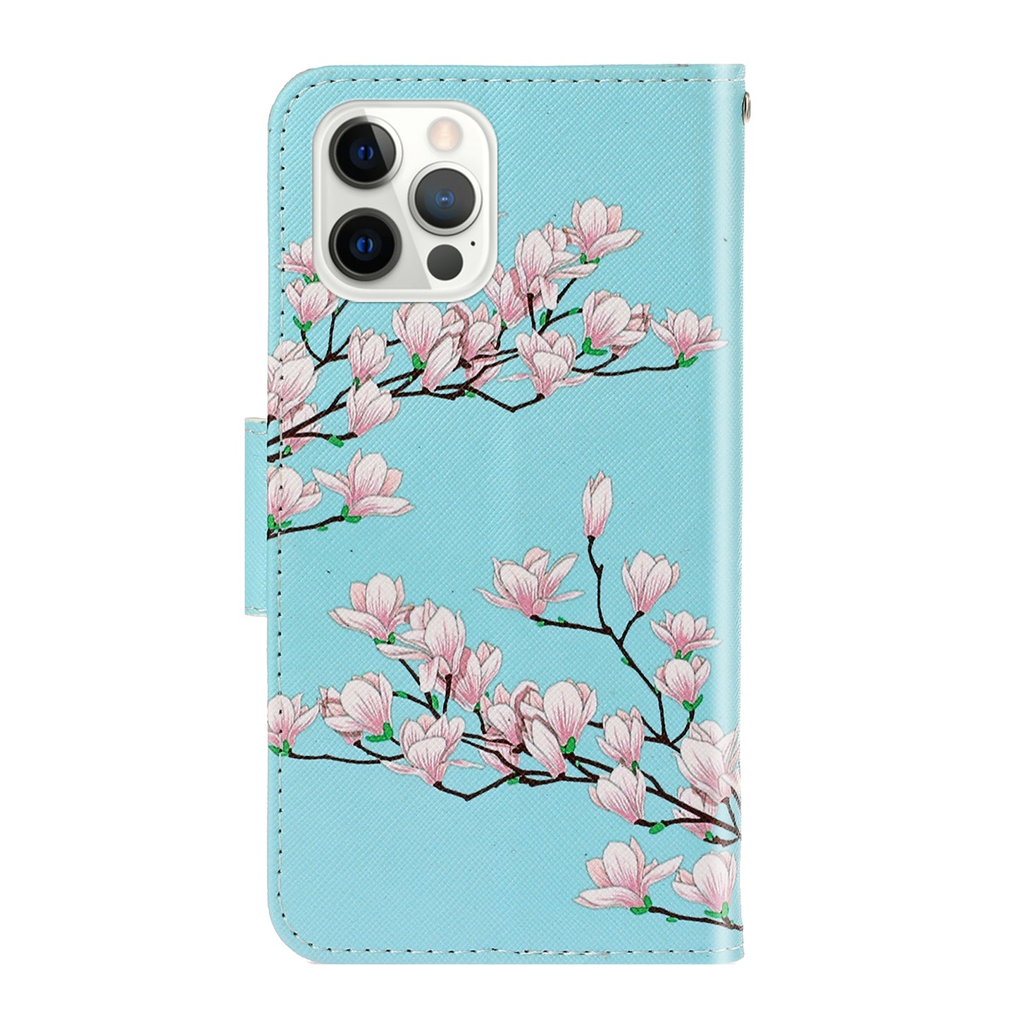Pattern Printing Design Premium PU Leather Magnetic Clasp Flip Folio Protective Wallet Stand Cover for iPhone 13 Pro 6.1 inch