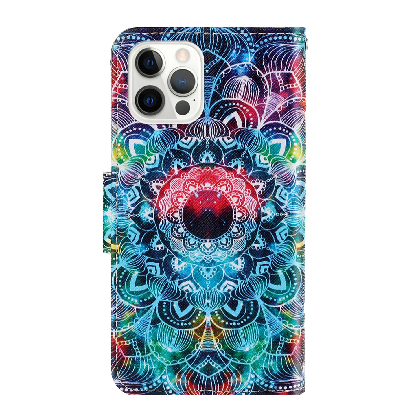 Pattern Printing Design Premium PU Leather Magnetic Clasp Flip Folio Protective Wallet Stand Cover for iPhone 13 Pro 6.1 inch