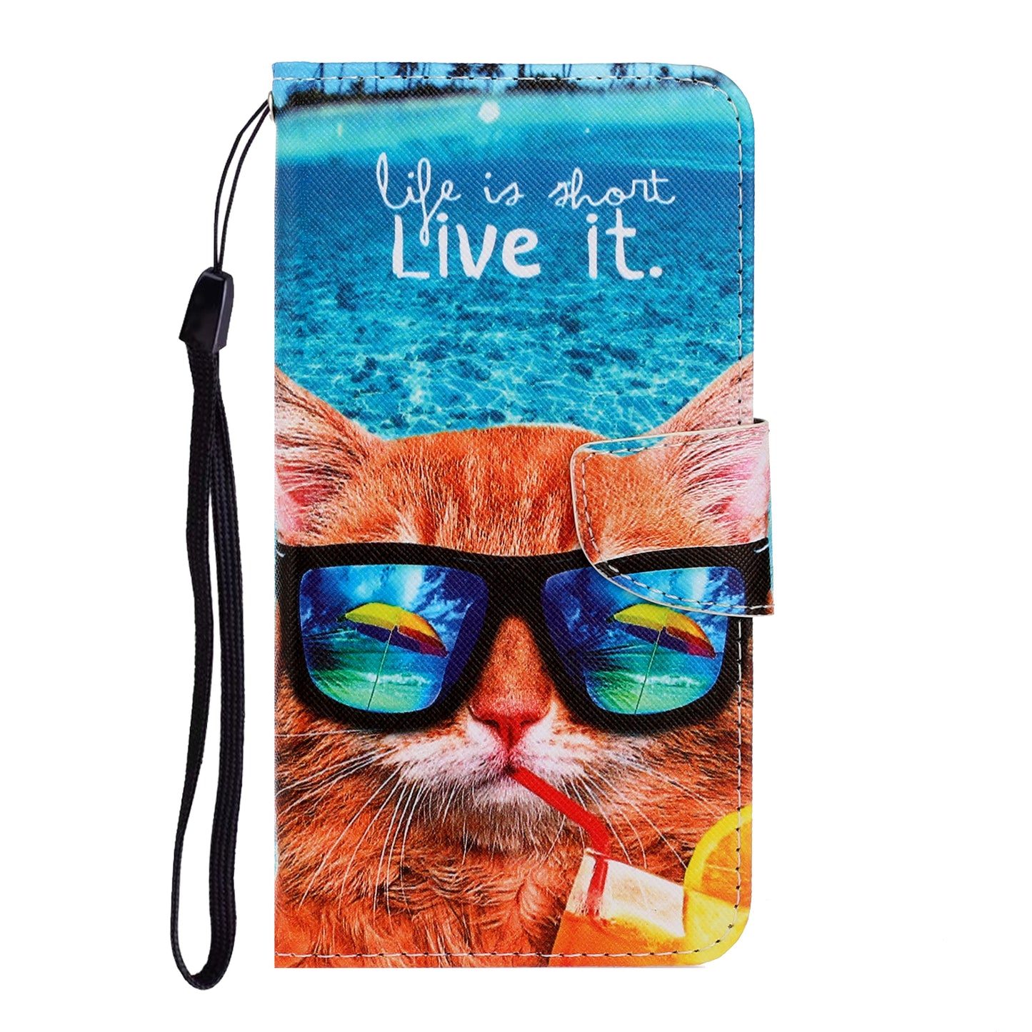 Pattern Printing Design Premium PU Leather Magnetic Clasp Flip Folio Protective Wallet Stand Cover for iPhone 13 Pro 6.1 inch
