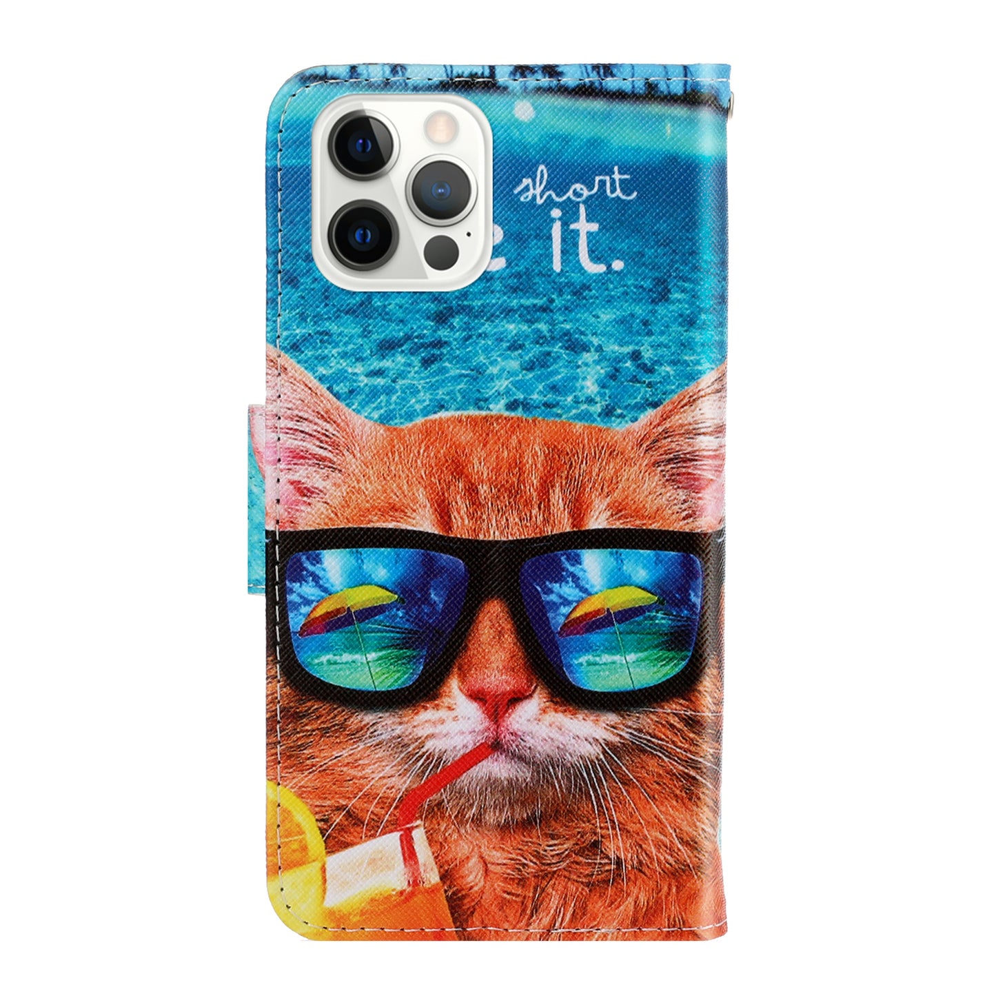 Pattern Printing Design Premium PU Leather Magnetic Clasp Flip Folio Protective Wallet Stand Cover for iPhone 13 Pro 6.1 inch
