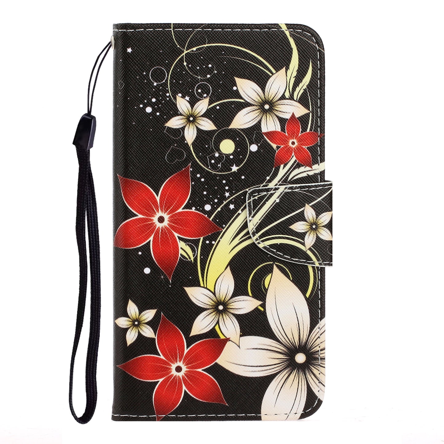 Pattern Printing Design Premium PU Leather Magnetic Clasp Flip Folio Protective Wallet Stand Cover for iPhone 13 Pro 6.1 inch