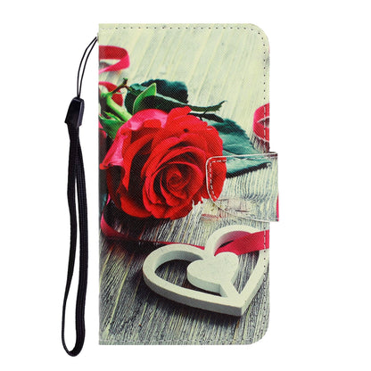 Pattern Printing Design Premium PU Leather Magnetic Clasp Flip Folio Protective Wallet Stand Cover for iPhone 13 Pro 6.1 inch