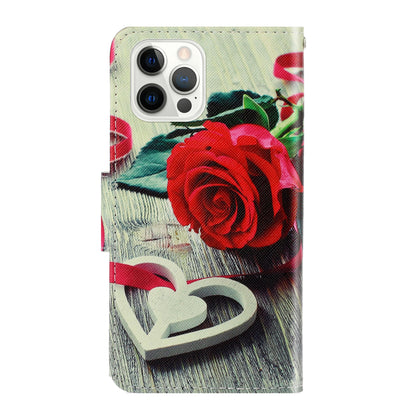 Pattern Printing Design Premium PU Leather Magnetic Clasp Flip Folio Protective Wallet Stand Cover for iPhone 13 Pro 6.1 inch