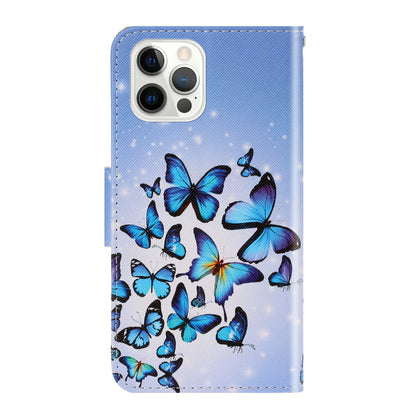 Pattern Printing Design Premium PU Leather Magnetic Clasp Flip Folio Protective Wallet Stand Cover for iPhone 13 Pro 6.1 inch
