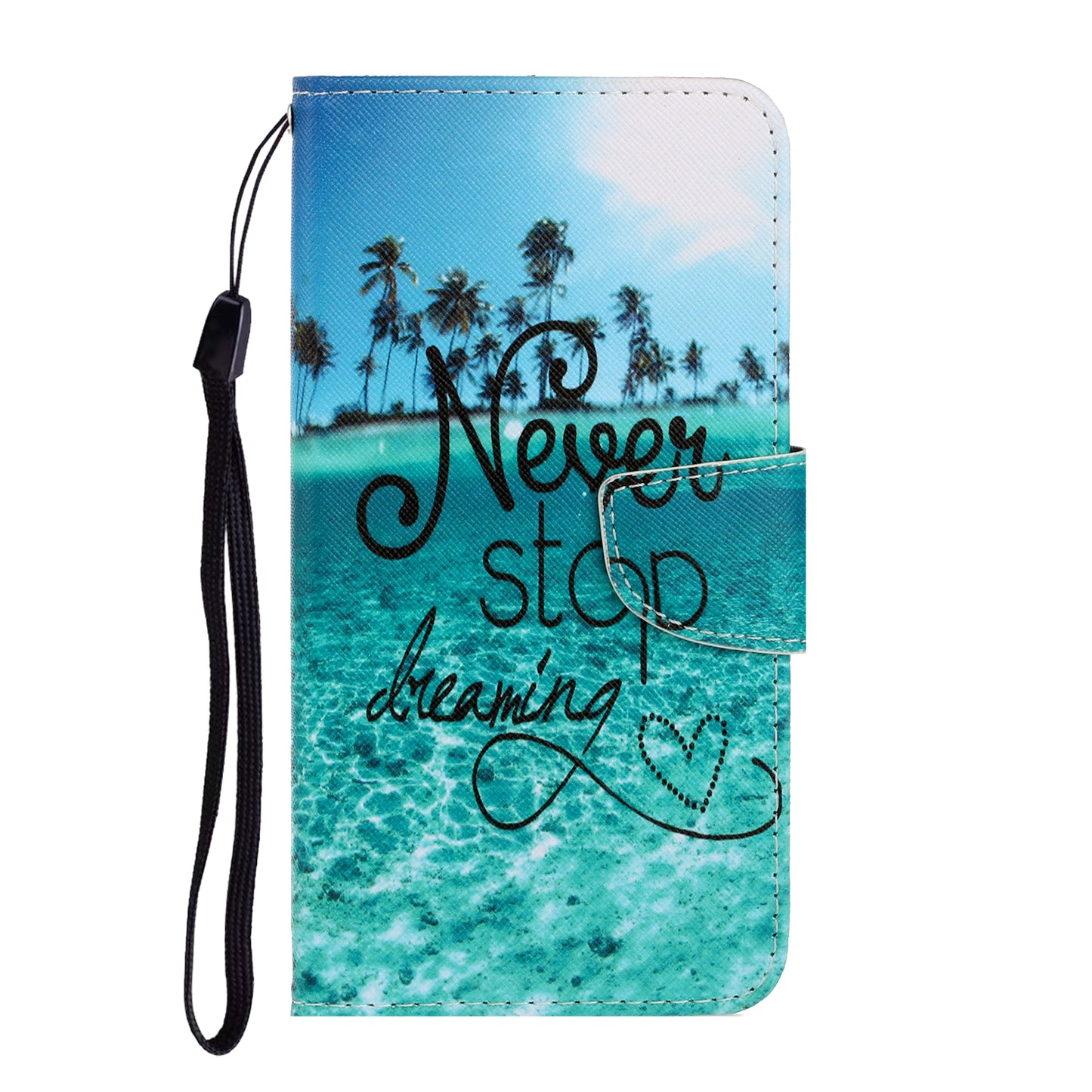 Pattern Printing Design Premium PU Leather Magnetic Clasp Flip Folio Protective Wallet Stand Cover for iPhone 13 Pro 6.1 inch