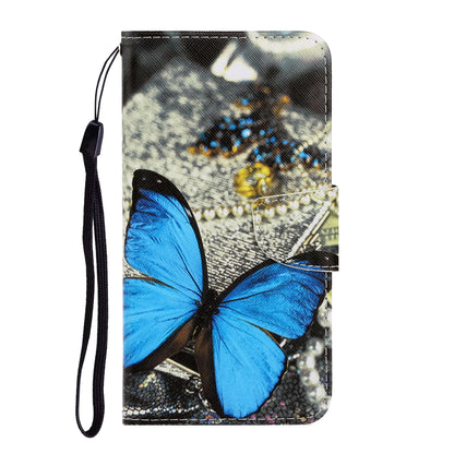 Pattern Printing Design Premium PU Leather Magnetic Clasp Flip Folio Protective Wallet Stand Cover for iPhone 13 Pro 6.1 inch