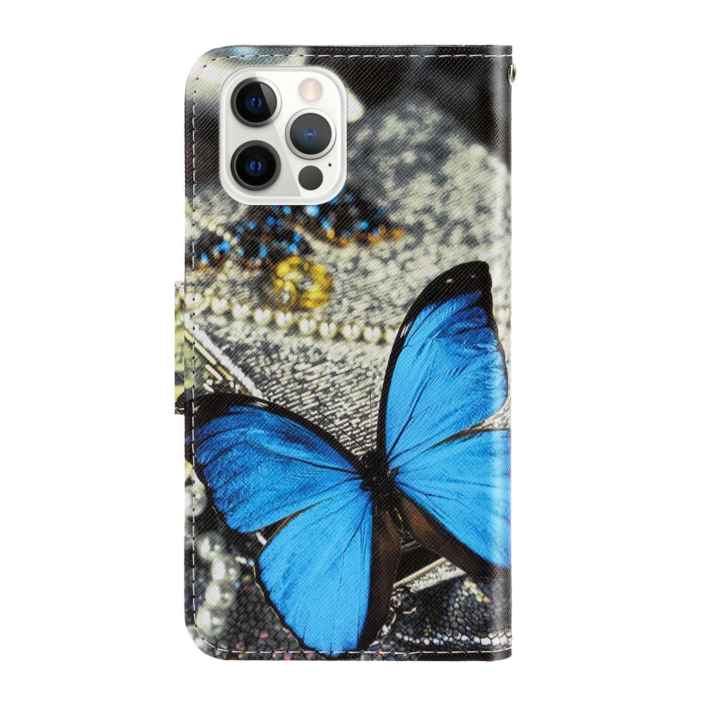 Pattern Printing Design Premium PU Leather Magnetic Clasp Flip Folio Protective Wallet Stand Cover for iPhone 13 Pro 6.1 inch