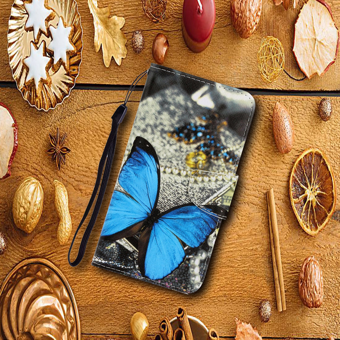 Pattern Printing Design Premium PU Leather Magnetic Clasp Flip Folio Protective Wallet Stand Cover for iPhone 13 Pro 6.1 inch