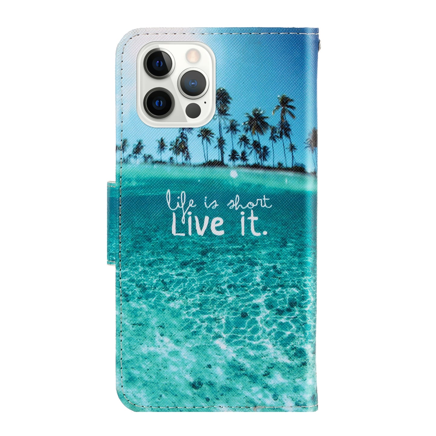 Pattern Printing Design Premium PU Leather Magnetic Clasp Flip Folio Protective Wallet Stand Cover for iPhone 13 Pro 6.1 inch